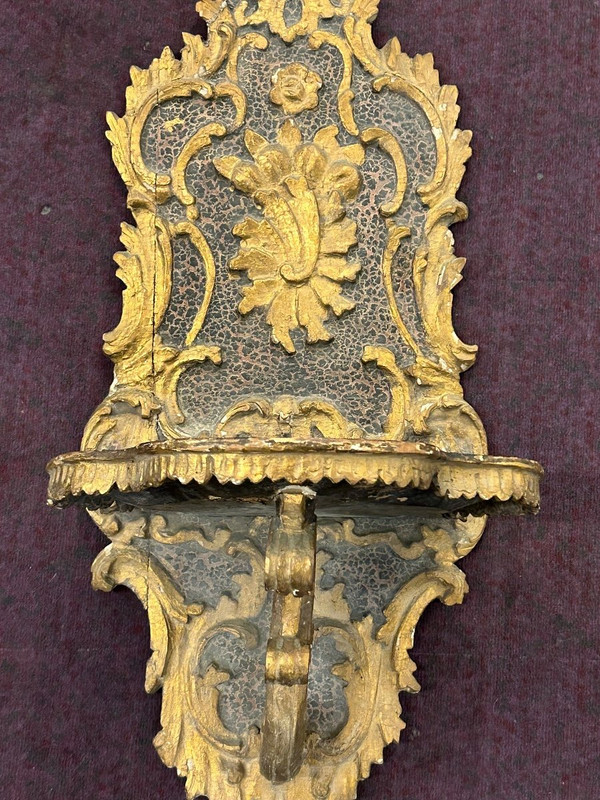 Kavukluk - Porte Turban Turquie Ottomane Bois Sculpté Et Doré D’époque XVIIIème