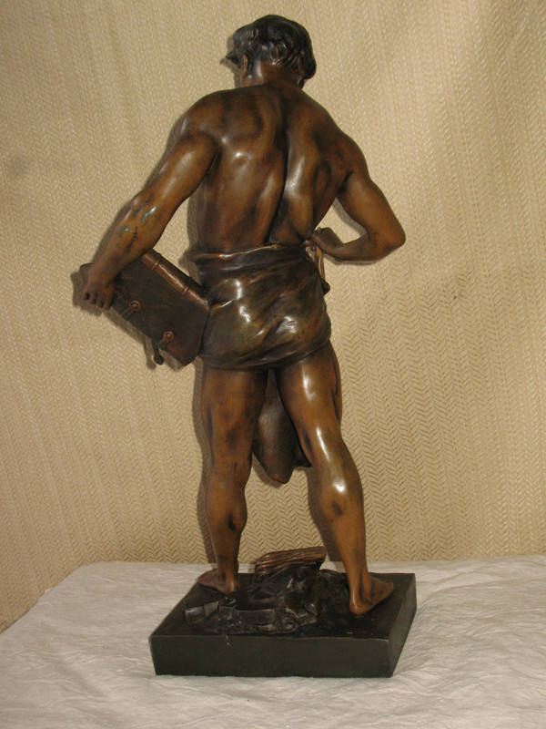 Large sculpture in regula by Emile Picault, 19th century Science et Artisan