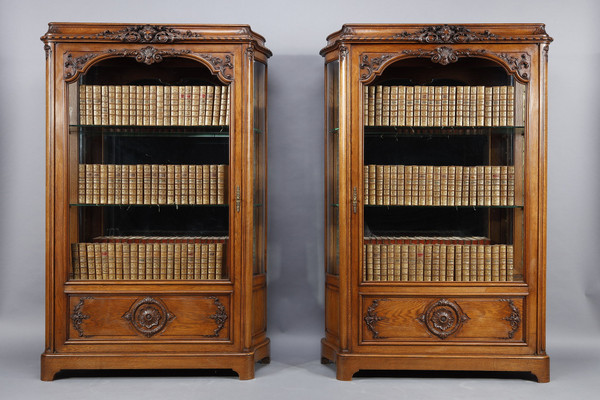 Pair of Regency-style display cabinet