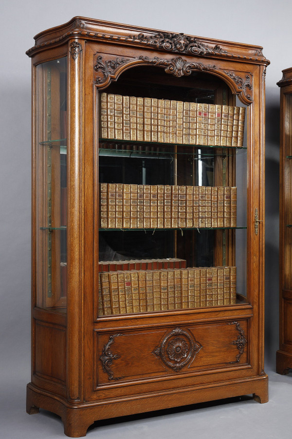 Pair of Regency-style display cabinet