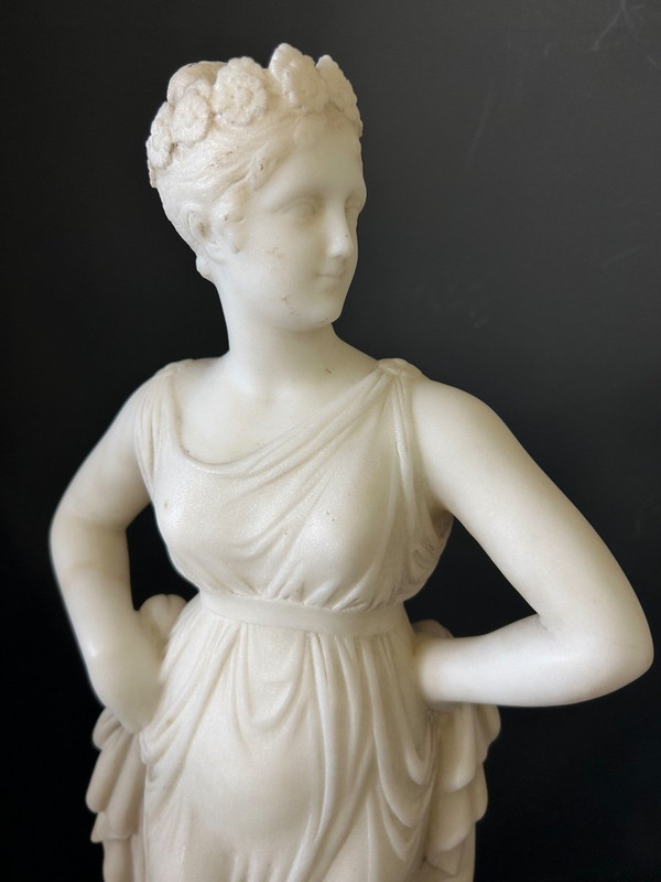 Antonio Canova (1757- 1822) Nach - Die Tänzerin - Italien - Skulptur Aus Alabaster 19.