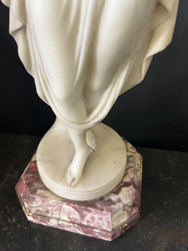 Antonio Canova (1757- 1822) Nach - Die Tänzerin - Italien - Skulptur Aus Alabaster 19.