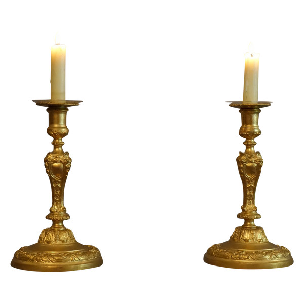 Pair of Regency period candlesticks.