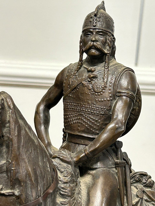 Emmanuel Frémiet (1824-1910) Le Chef Gaulois Bronze XIXéme Siècle- Fremiet