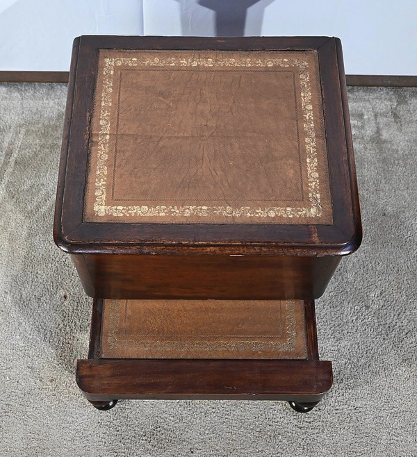 Victorian Commode Chair in Solid Mahogany, England – 2nd part 19th century