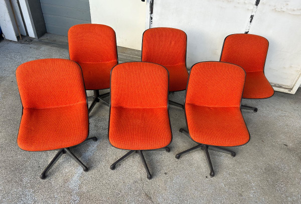 Charles Pollock (1902-1988) Series Of Six Chairs Comforto edition About 1970