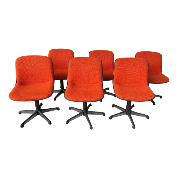 Charles Pollock (1902-1988) Series Of Six Chairs Comforto edition About 1970