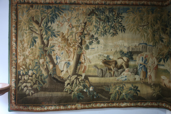 Large Aubusson Tapestry, “The Fortune Teller”, 18th century