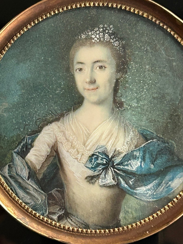 Miniature - 18th Century Portrait Of A Woman