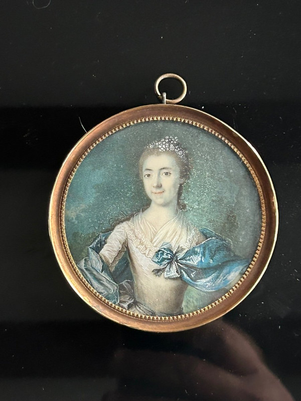 Miniature - 18th Century Portrait Of A Woman