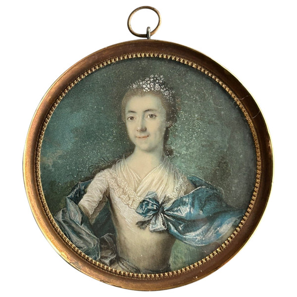 Miniature - 18th Century Portrait Of A Woman