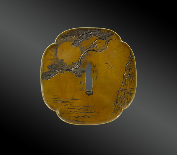 LARGE TSUBA, Japanese sword guard - Japan - Edo period (1603 – 1867)