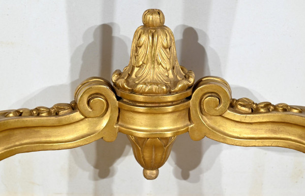 Wall Console in Golden Wood, Louis XV style, Napoleon III period – Mid-19th century