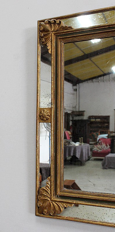 Rectangular Mirror with Parecloses – Early 20th Century