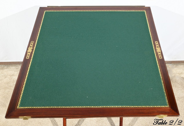 Pair of Mahogany Games Tables, stamped H.J. Linton – 1920