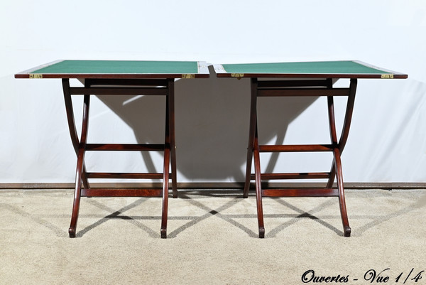 Pair of Mahogany Games Tables, stamped H.J. Linton – 1920