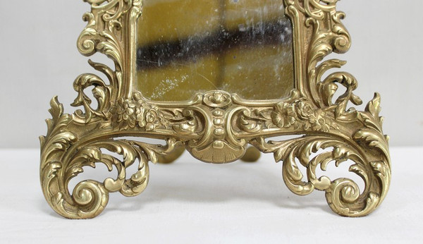 Gilded Bronze Table Mirror, Napoleon III period - 2nd half 19th century