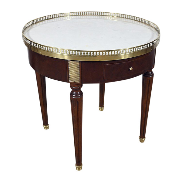 Small Low Hot Water Bottle Table in Mahogany, Louis XVI style – Mid 20th century