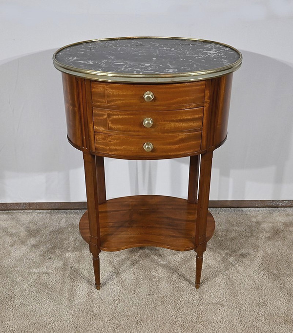 Small Mahogany Drum Table, Louis XVI style - 1st half 20th century