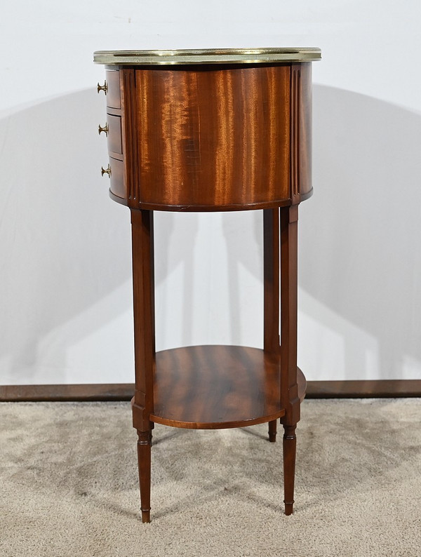 Small Mahogany Drum Table, Louis XVI style - 1st half 20th century