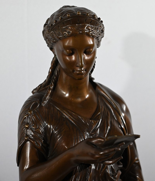 Grande bronzo "La Lettre" di J-L. Grégoire - Fine XIX secolo