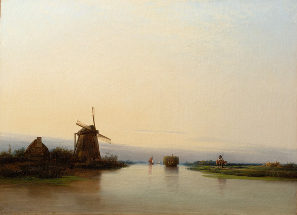 Flusslandschaft mit Mühle, 1839 von Per Wickenberg (1812 - 1846)