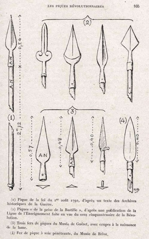 Fer De Lance 18 Ime Pique Révolutionnaire Française ou de cavalerie