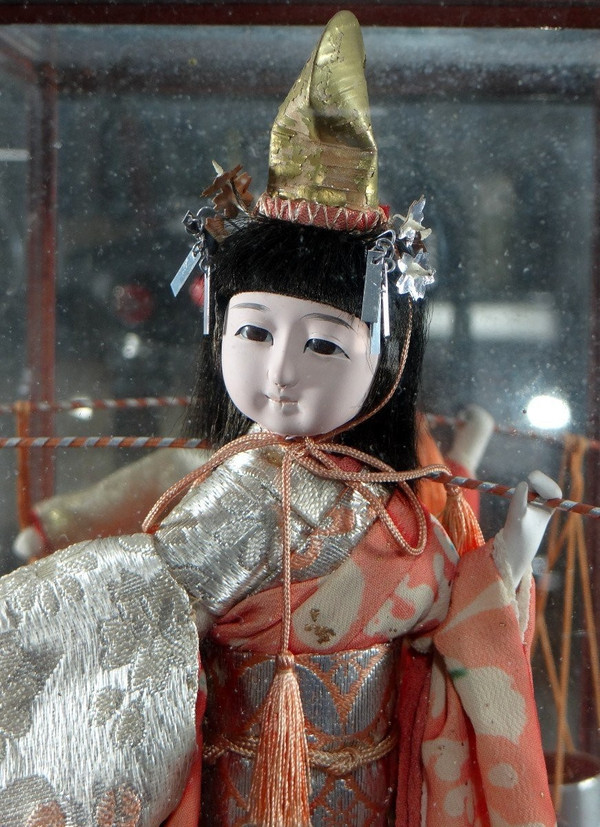 Japan, 1930s, Traditional "Ningyo" Girl Water Carrier Doll.