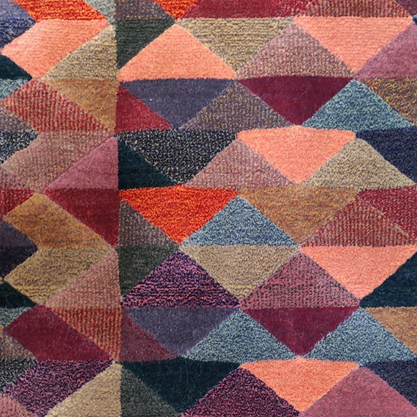 1980s Gorgeous Woolen Rug by Missoni for T&J Vestor Called "Luxor". Made in Italy