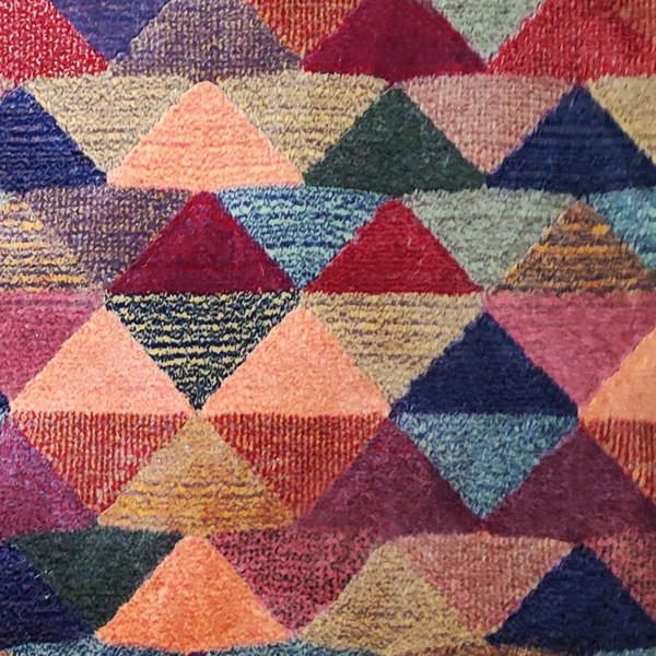 1980s Gorgeous Woolen Rug by Missoni for T&J Vestor Called "Luxor". Made in Italy