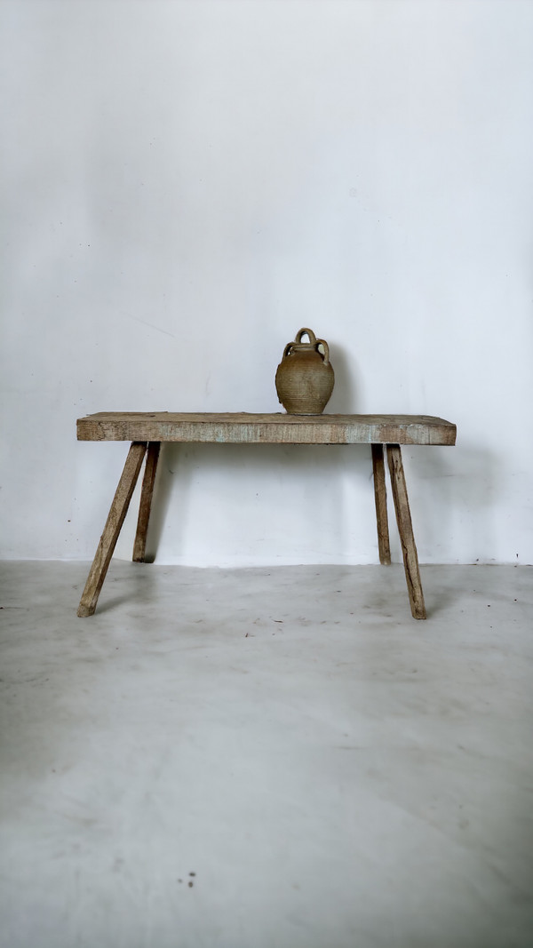 Solid oak table or console from the 1900s