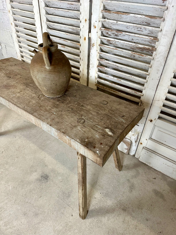 Solid oak table or console from the 1900s