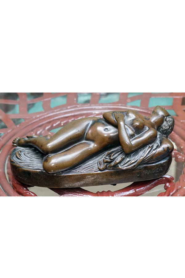 James PRADIER Bronze "Jeune femme en sommeil" (Young sleeping woman)