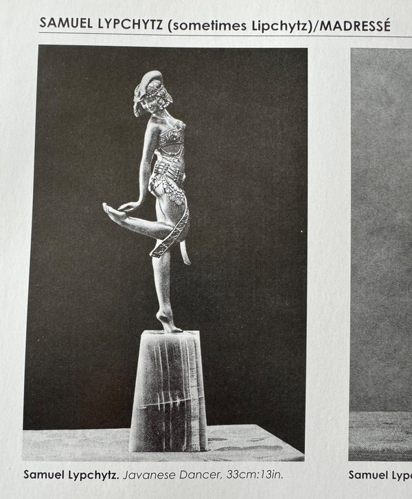 Samuel Lypchytz Sculpture En Bronze, Danseuse Javanaise