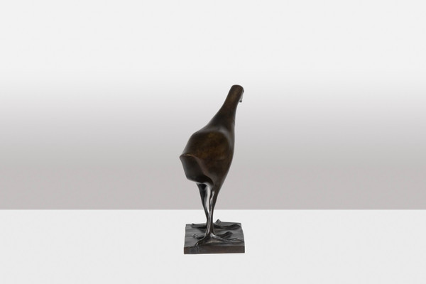 François Pompon. "Poule d'eau", bronze, 2006 print.