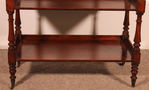 19th Century Solid Mahogany Three Tier Buffet