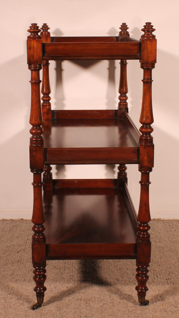 19th Century Solid Mahogany Three Tier Buffet