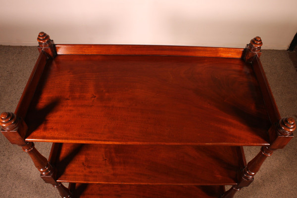 19th Century Solid Mahogany Three Tier Buffet