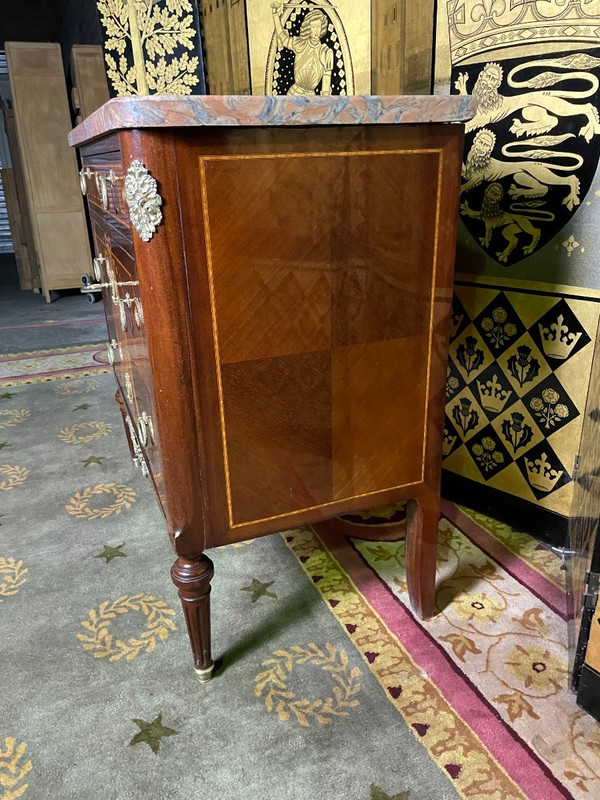 Louis XVI Style Marquetry Chest Of Drawers