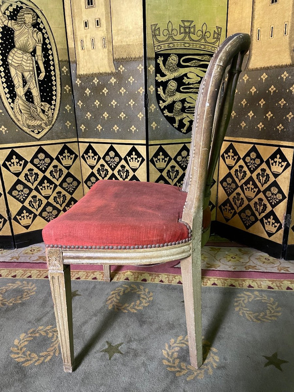 8 Chaises De Style Louis XVI à barrettes