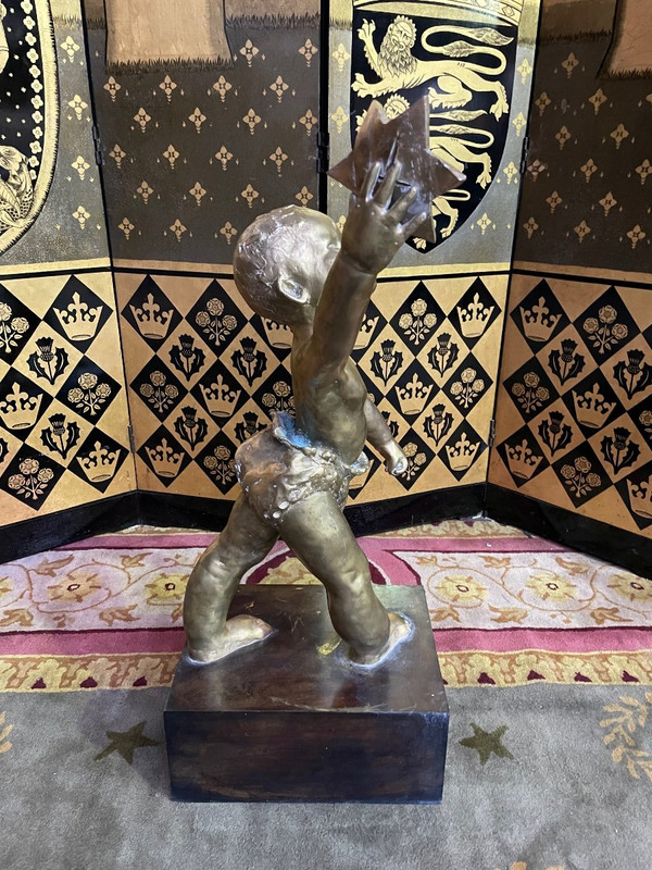 Bronzo al Bambino che indossa una stella di David firmato ANNOUK DUPONT 1/8