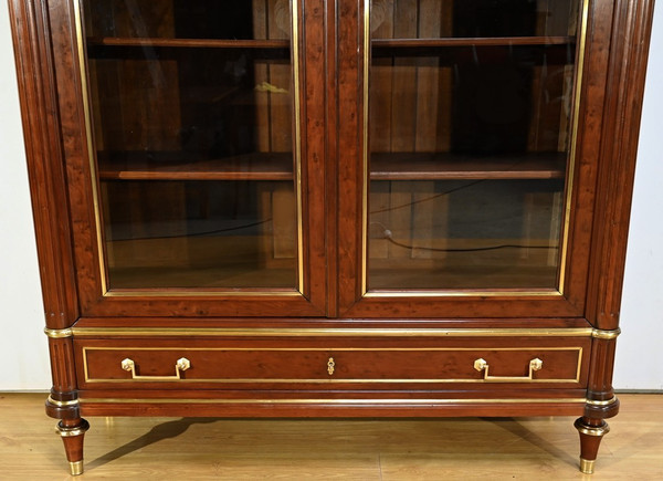 Large mahogany bookcase, Louis XVI style - Mid-19th century