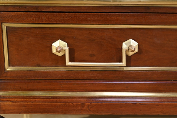 Large mahogany bookcase, Louis XVI style - Mid-19th century