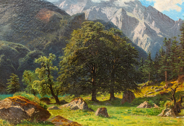 Obersee par François Roffiaen (1820-1898) Huile sur toile