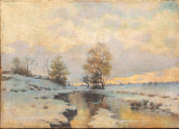 Early spring (Sketch), oil on jute by Endogurov Ivan Ivanovich (1861-1898)