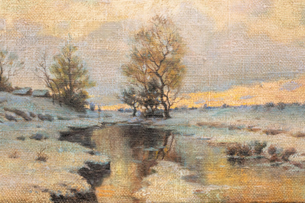 Early spring (Sketch), oil on jute by Endogurov Ivan Ivanovich (1861-1898)