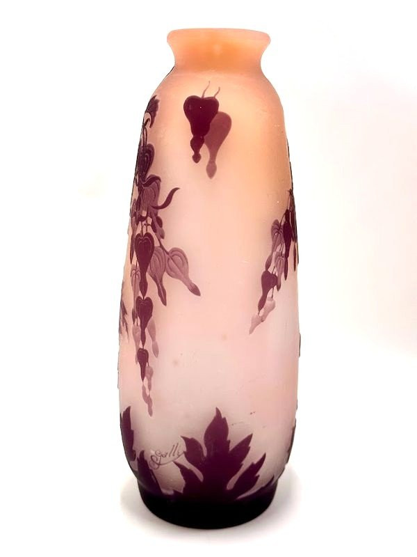 Emile Gallé Vase Art Nouveau  "Cœurs De Marie"