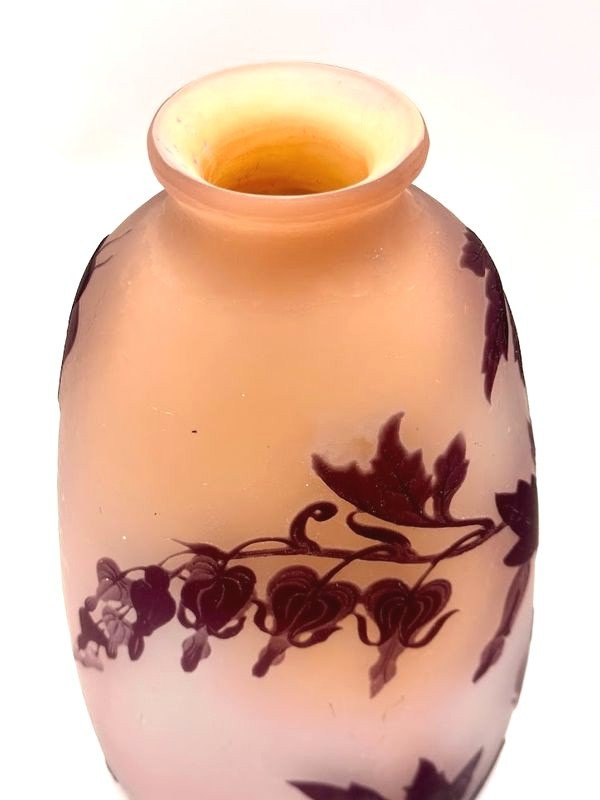 Emile Gallé Vase Art Nouveau  "Cœurs De Marie"