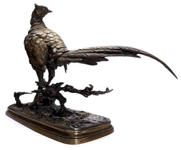 Ferdinand Pautrot Rare Model Of The Standing Pheasant 19th Century