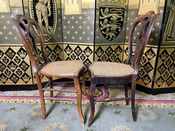 7 Louis Philippe Chairs In Cannage